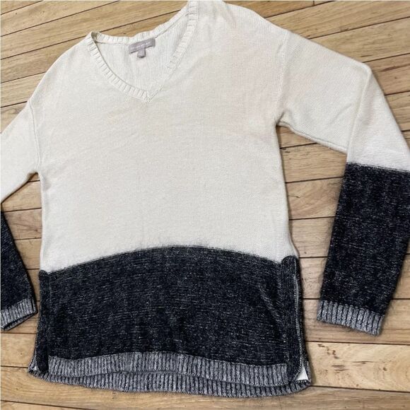 BANANA REPUBLIC Merino Wool Mohair V-neck Sweater Womens M Soft Stretch Boho - Picture 12 of 16